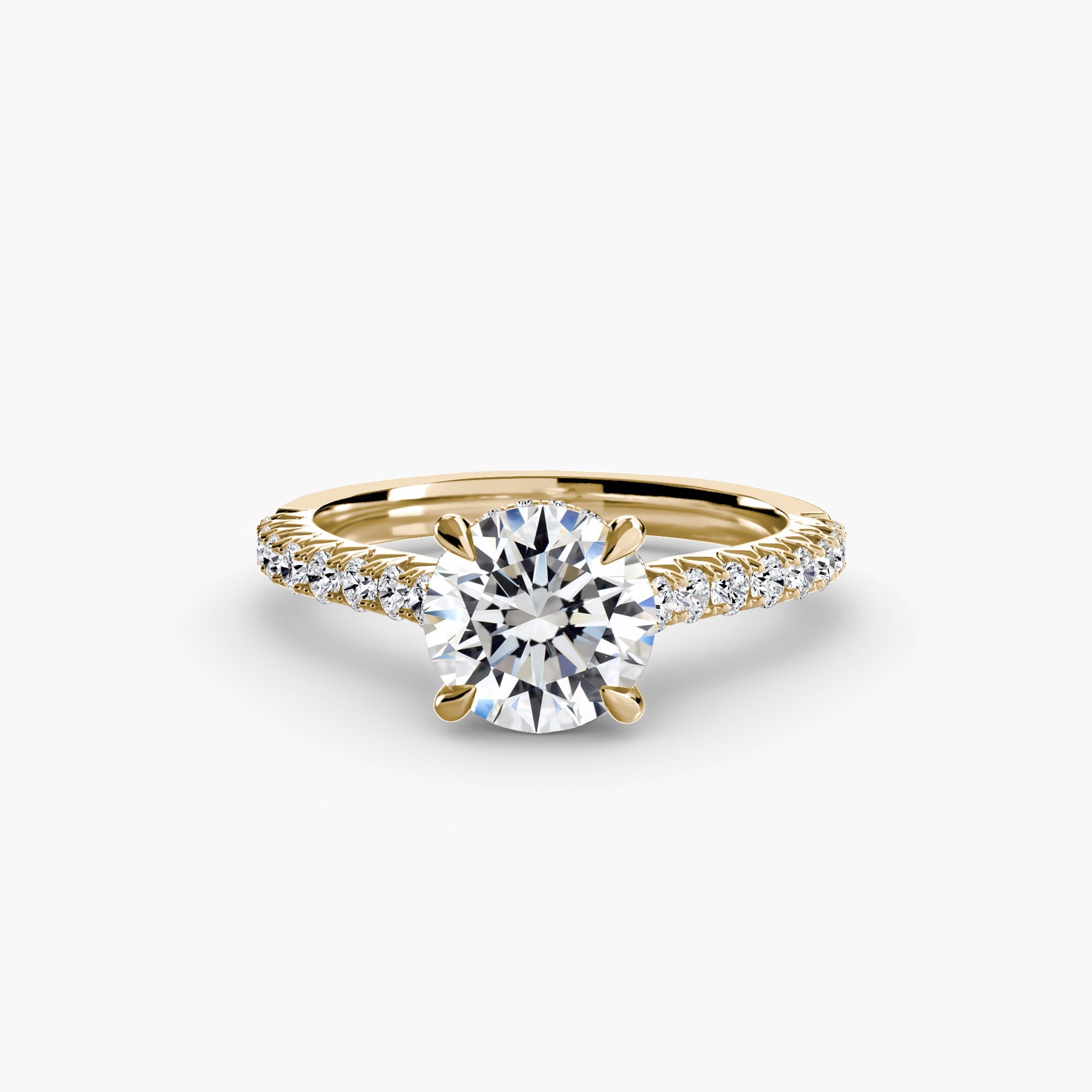 Solitaire with Pavé 5 - Jewelry by Cleo