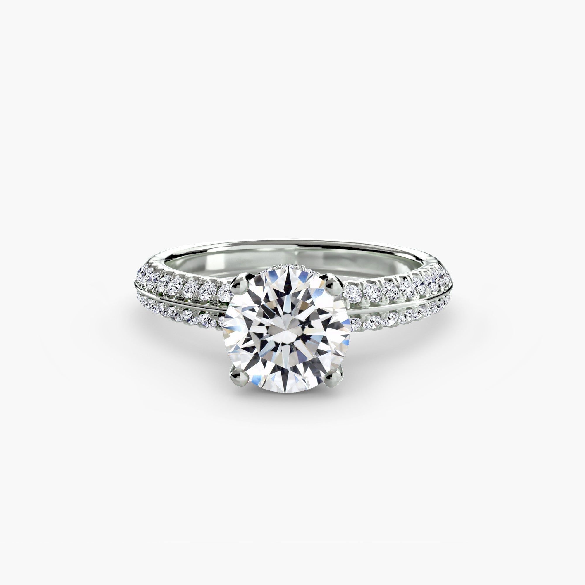 Solitaire with Pavé - Jewelry by Cleo