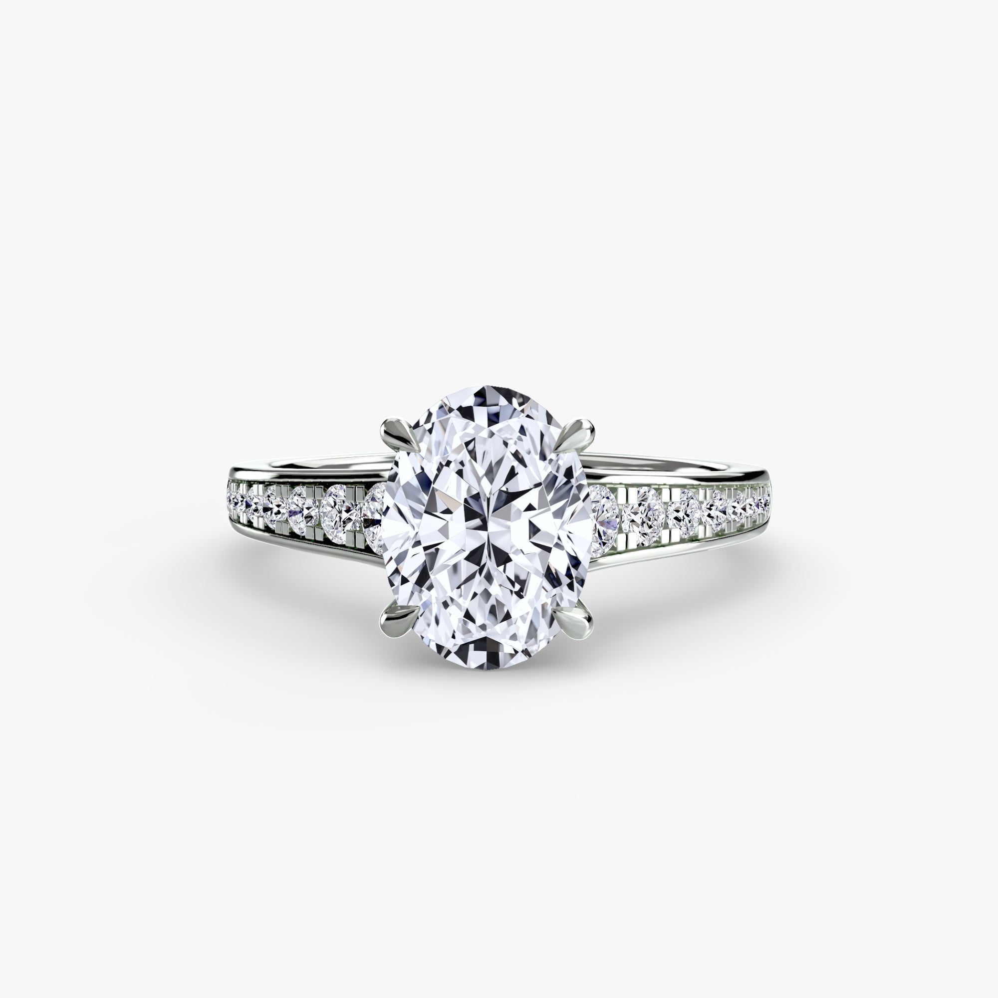 Solitaire with Pavé 7 - Jewelry by Cleo