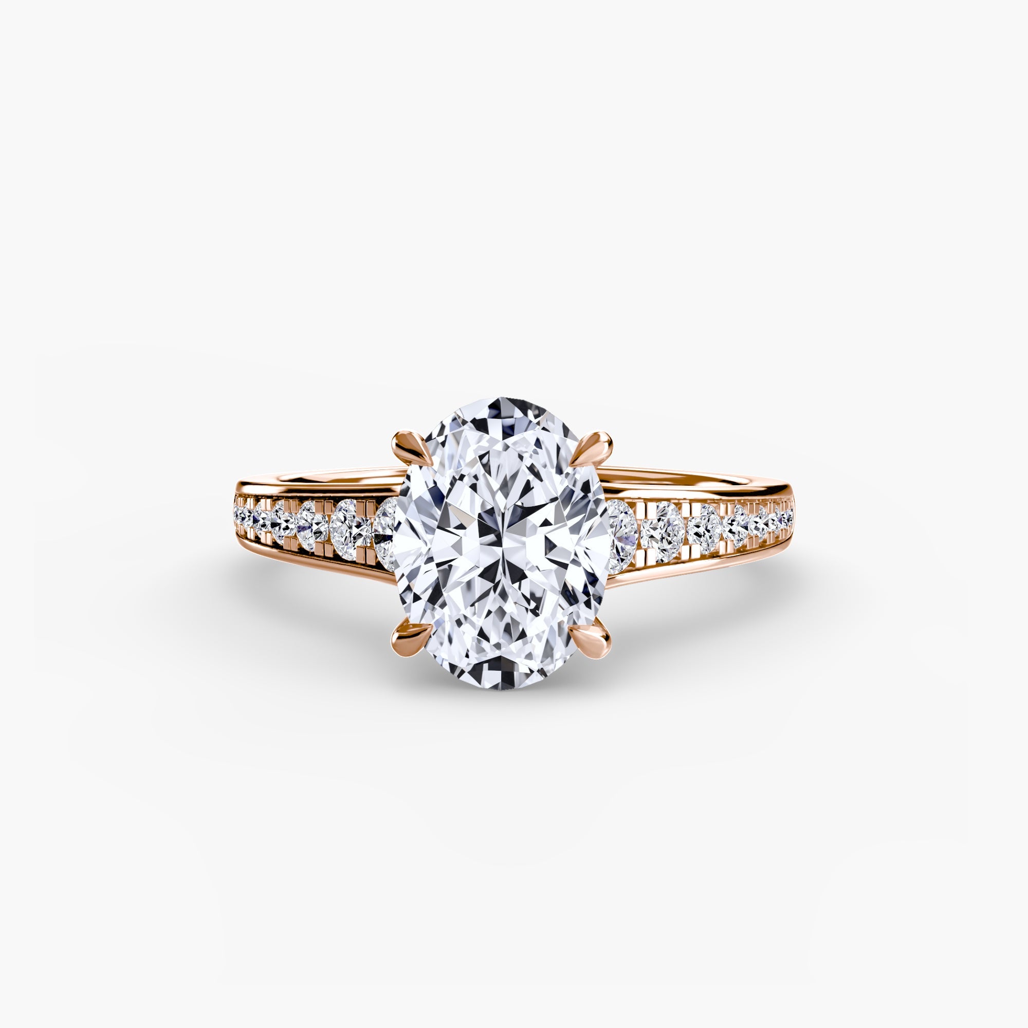 Solitaire with Pavé 7 - Jewelry by Cleo
