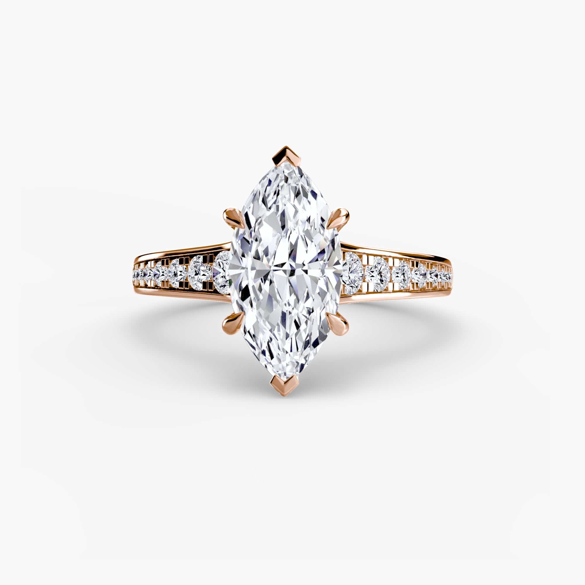 Solitaire with Pavé 7 - Jewelry by Cleo