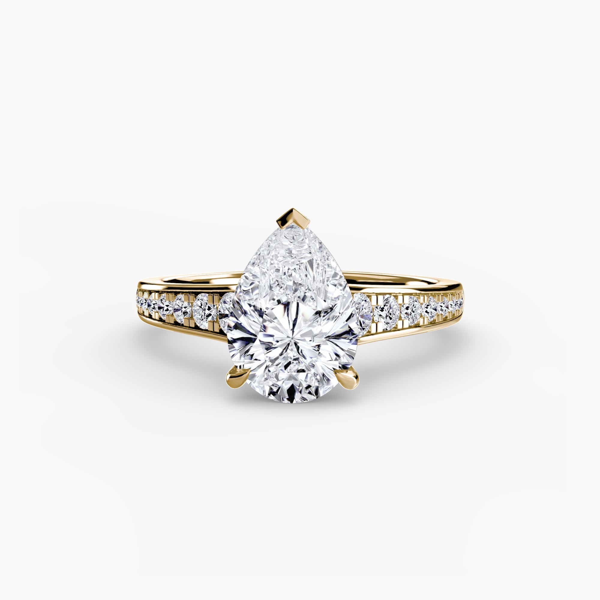 Solitaire with Pavé 7 - Jewelry by Cleo