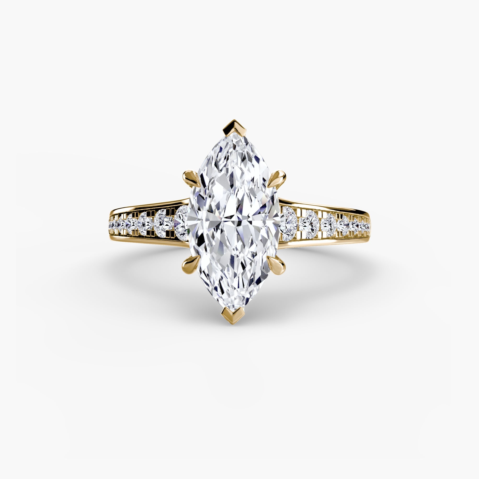 Solitaire with Pavé 7 - Jewelry by Cleo