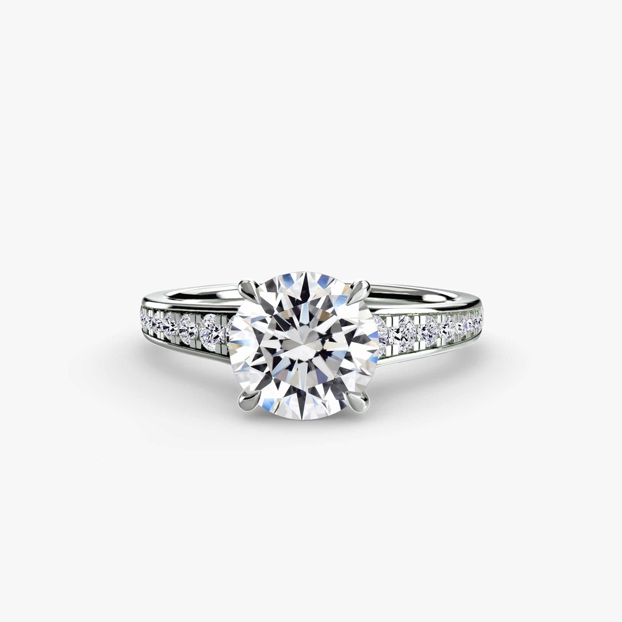 Solitaire with Pavé 7 - Jewelry by Cleo