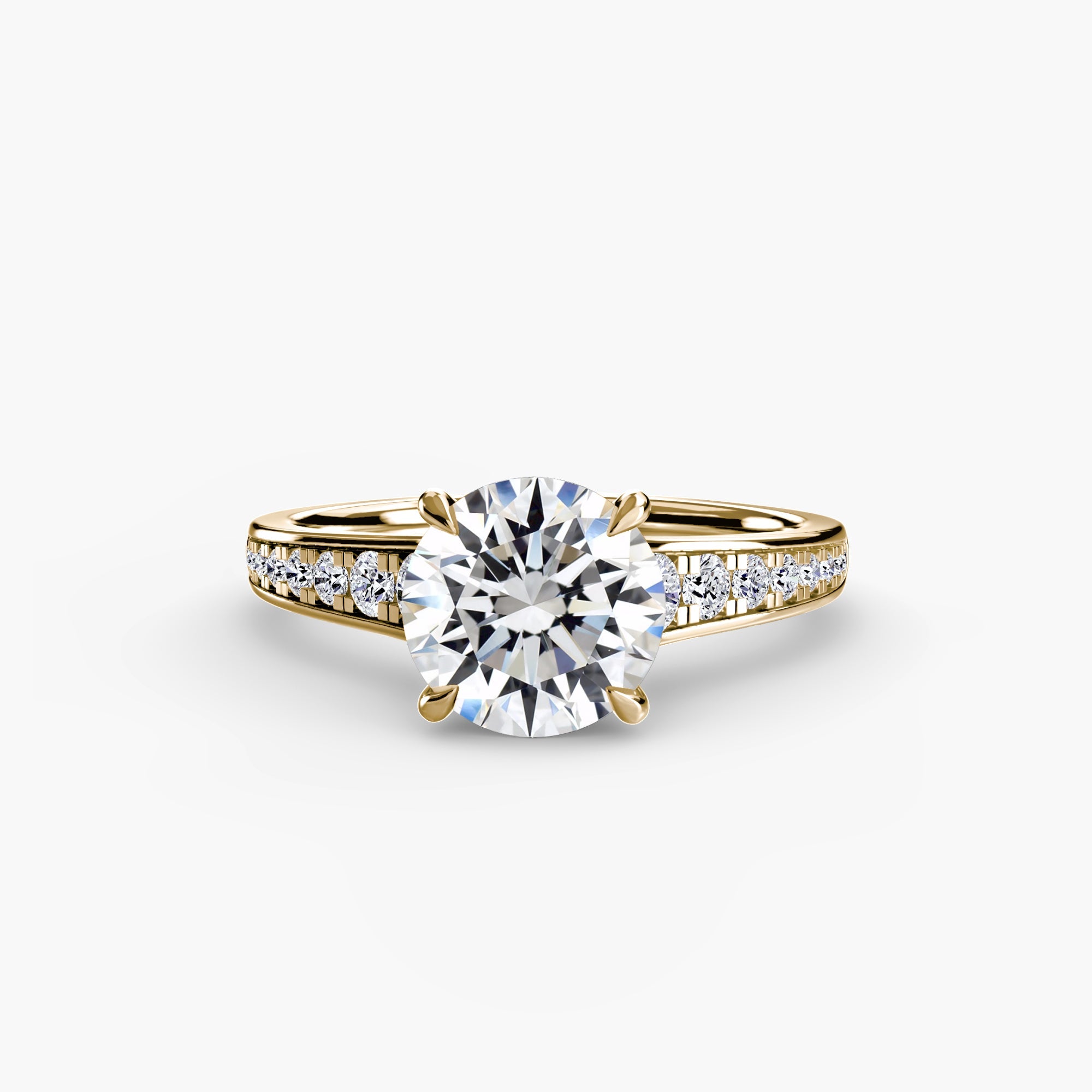 Solitaire with Pavé 7 - Jewelry by Cleo