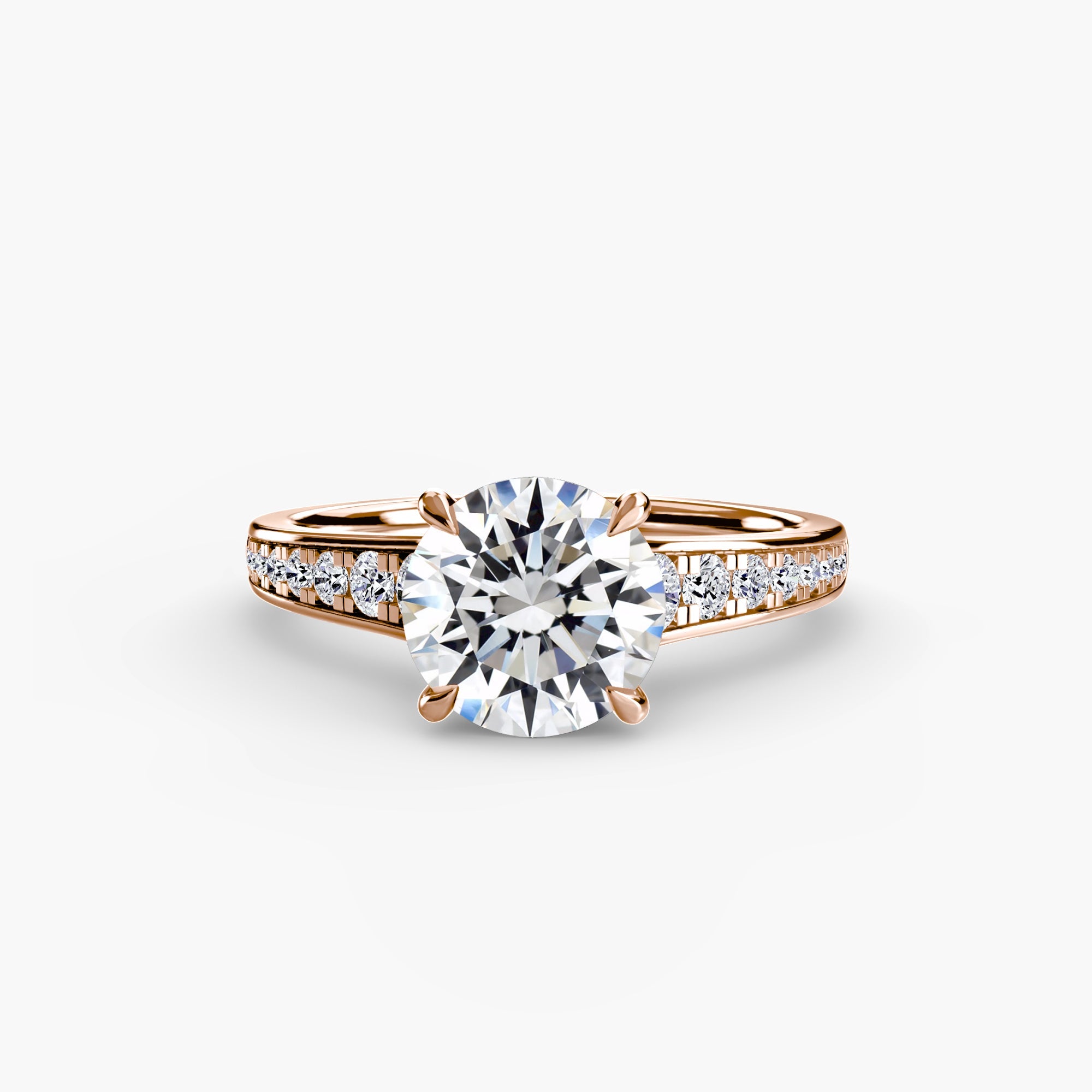 Solitaire with Pavé 7 - Jewelry by Cleo