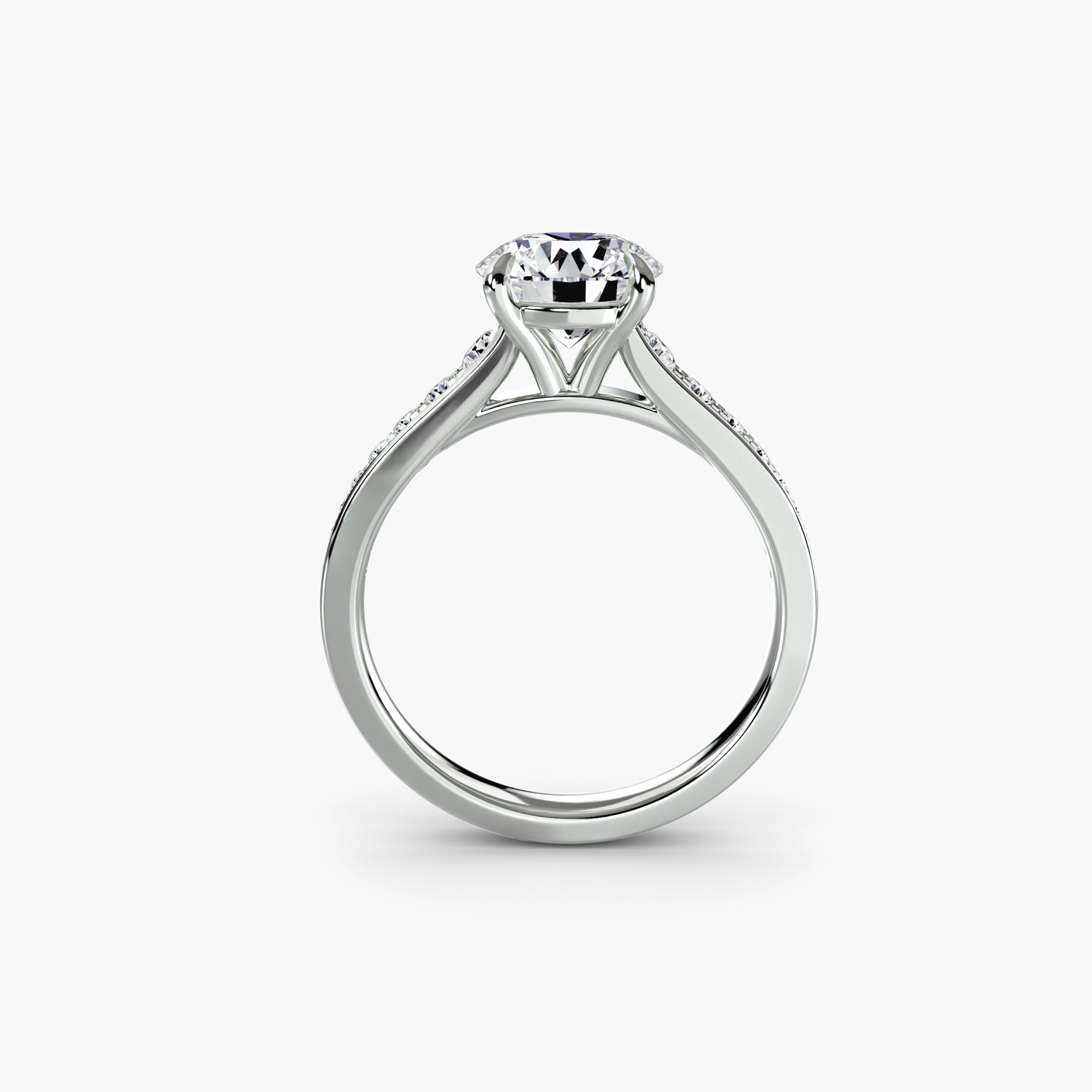 Solitaire with Pavé 7 - Jewelry by Cleo
