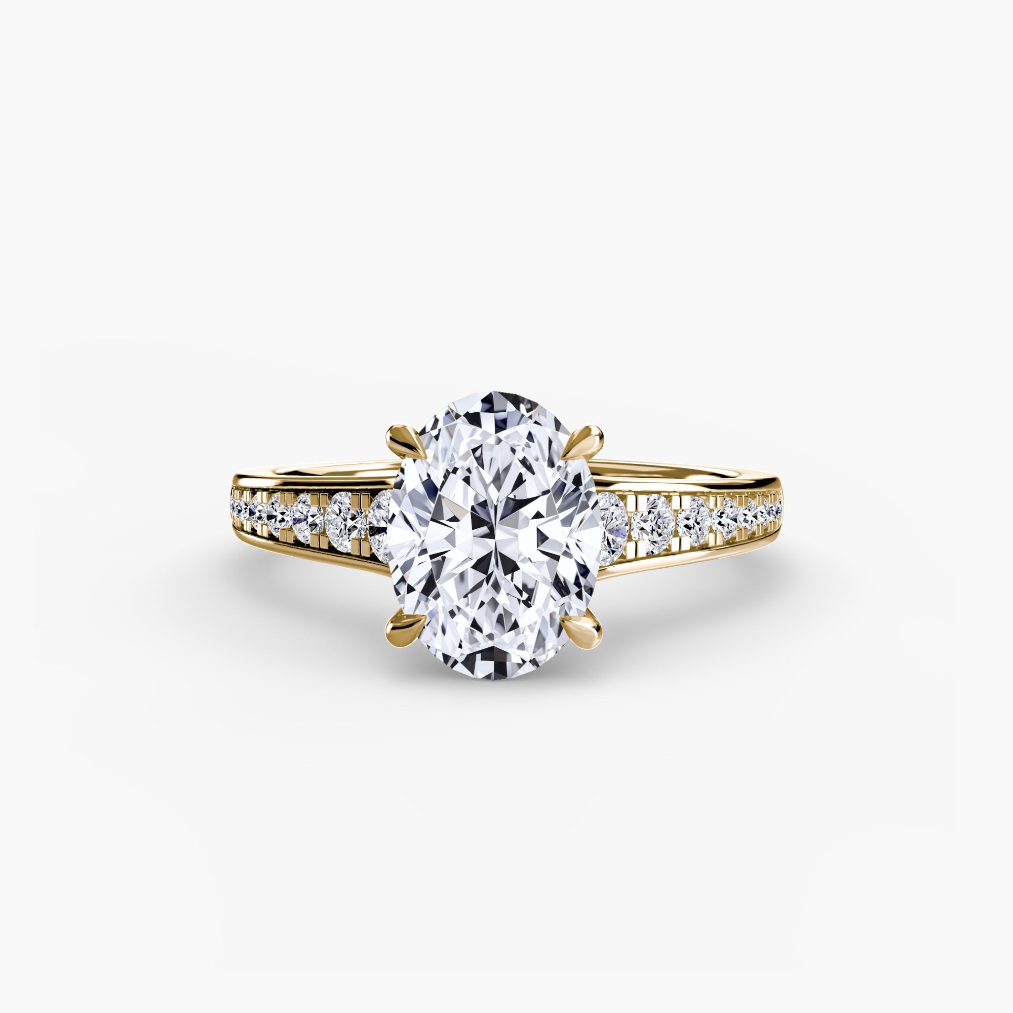 Solitaire with Pavé 7 - Jewelry by Cleo