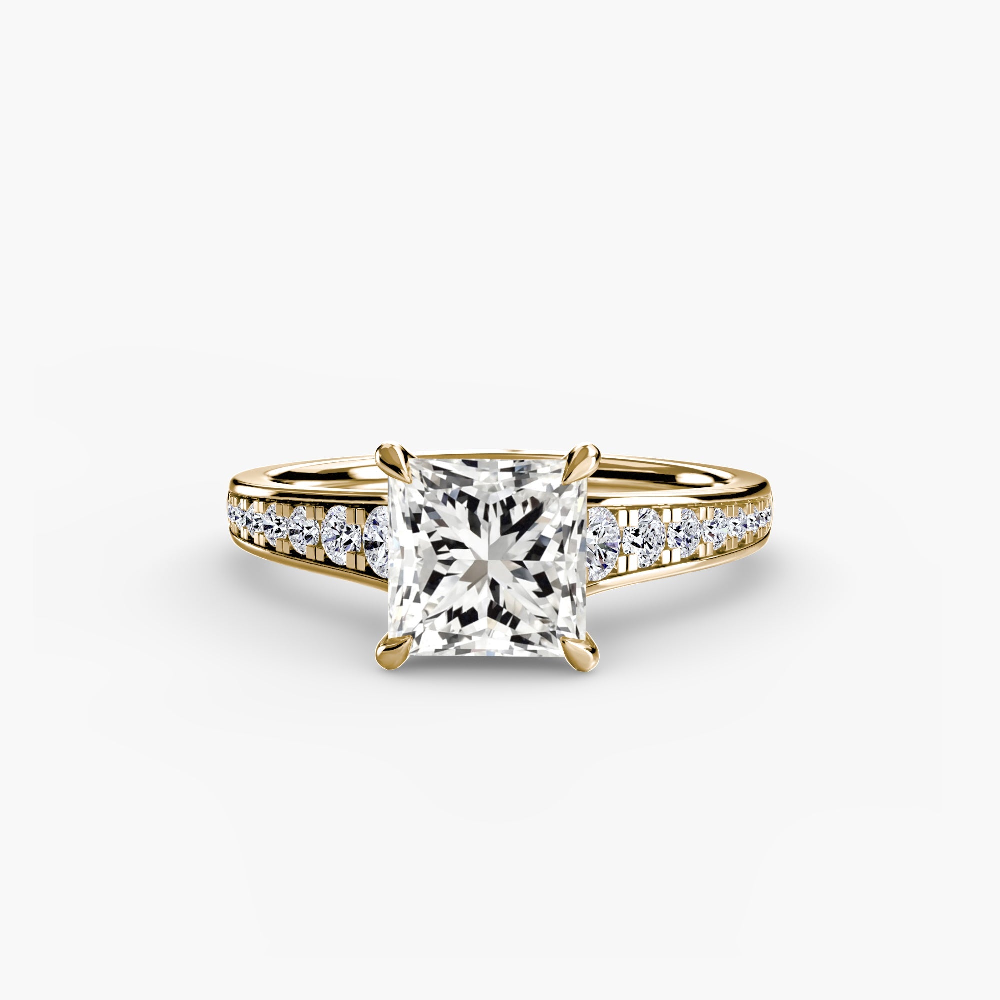Solitaire with Pavé 7 - Jewelry by Cleo