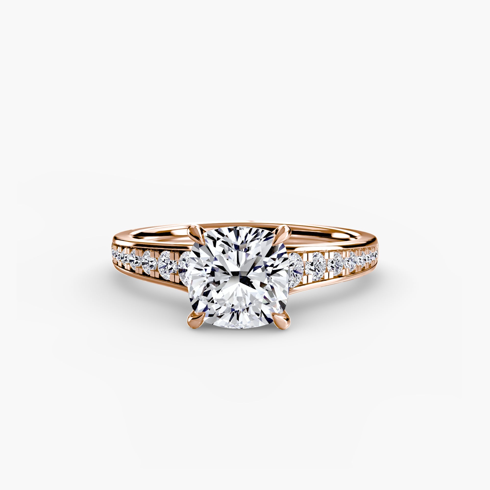 Solitaire with Pavé 7 - Jewelry by Cleo