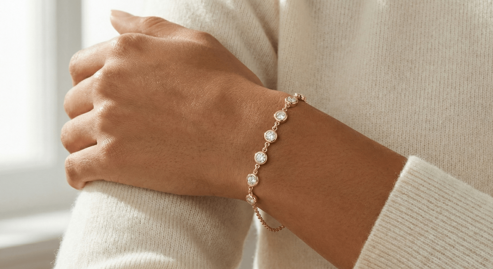 The Bezel Station Bracelet - Jewelry by Cleo