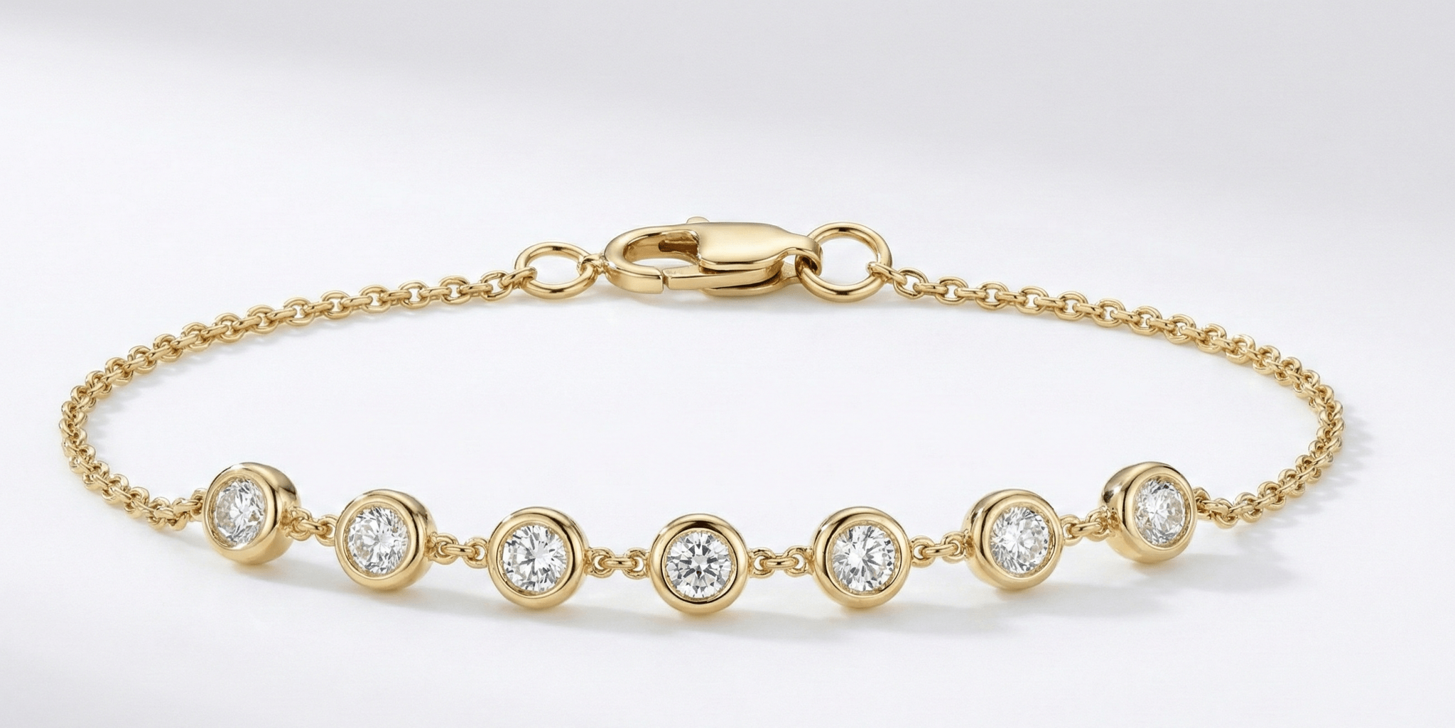 The Bezel Station Bracelet - Jewelry by Cleo