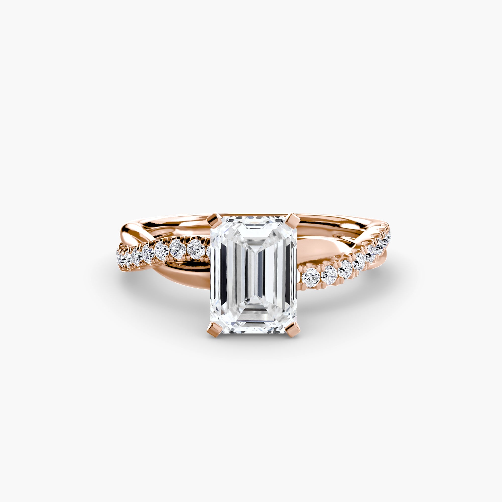 The Emerald Twist Pavé Ring - Jewelry by Cleo