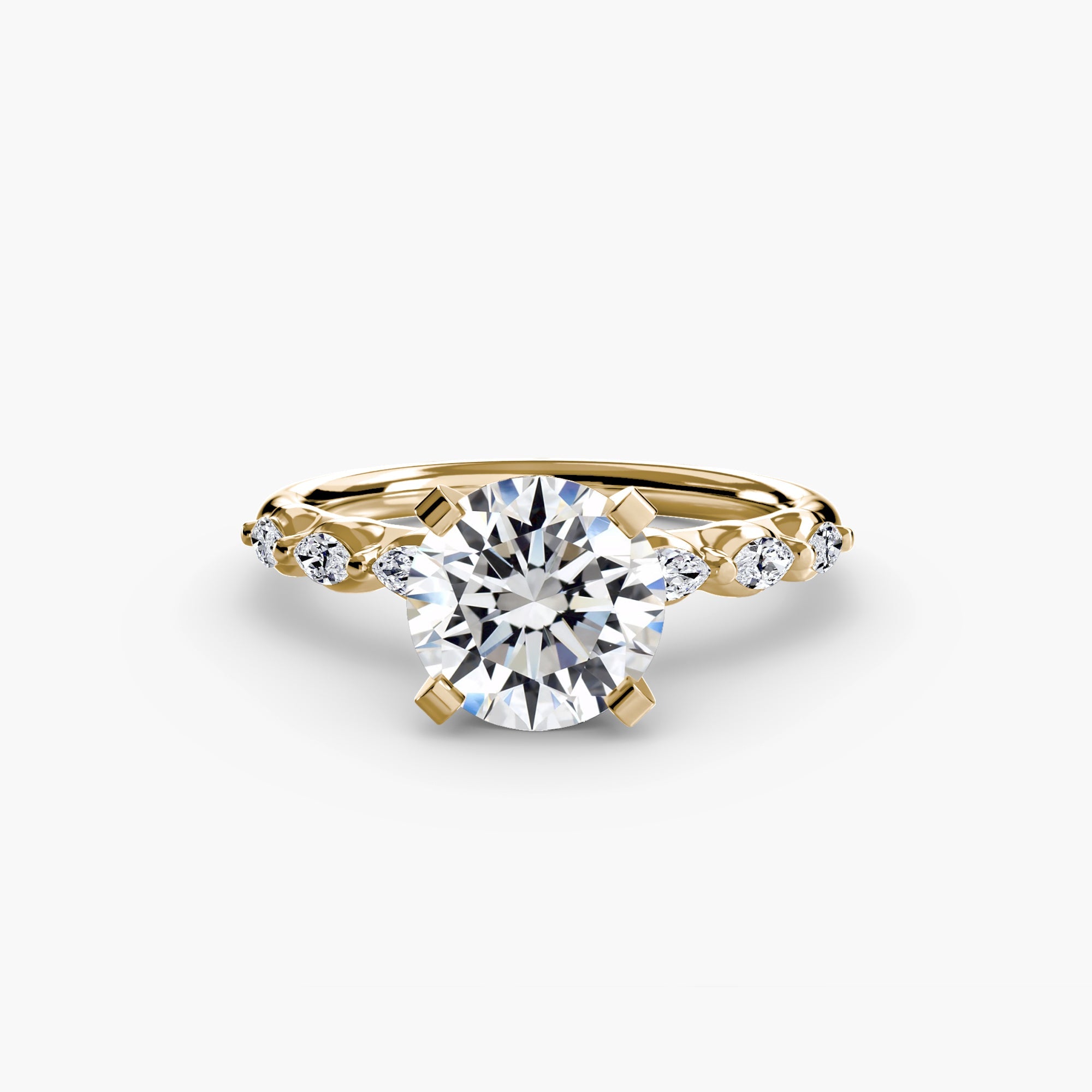 The Floral Accent Solitaire - Jewelry by Cleo