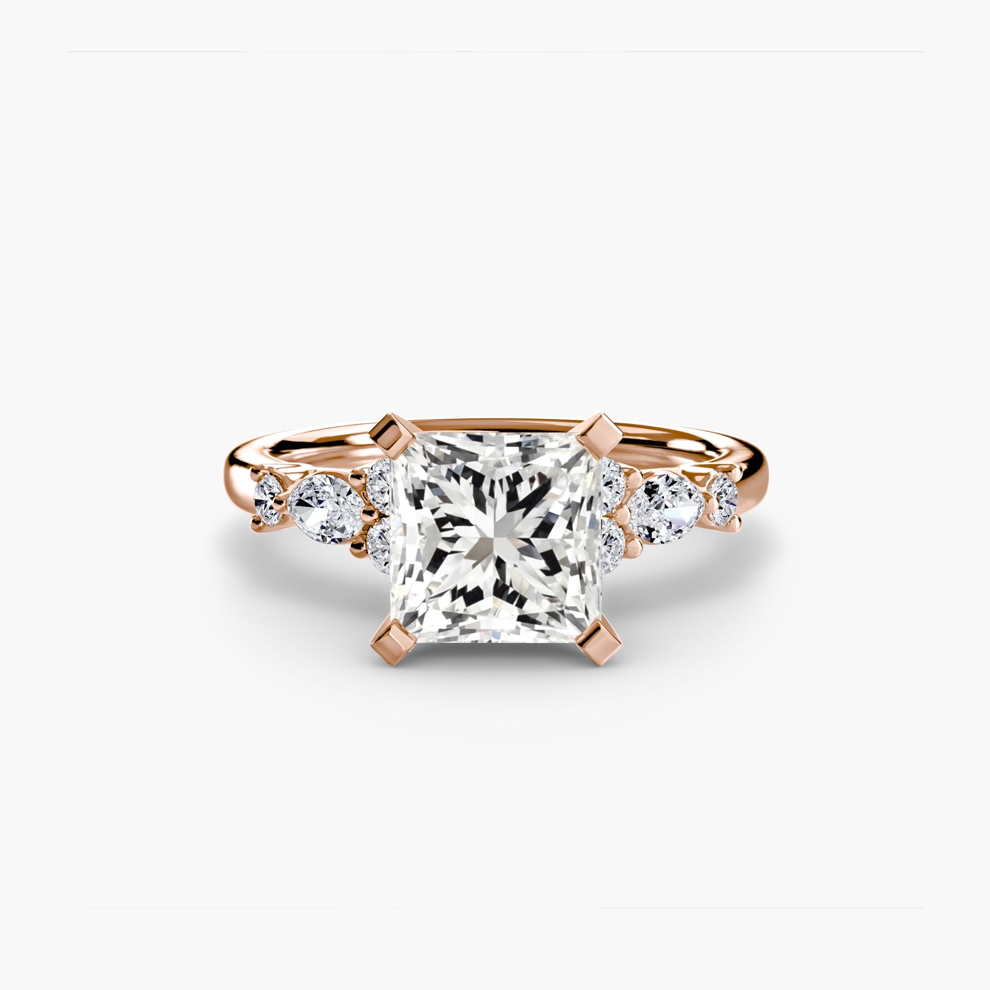 The Floral Accent Solitaire - Jewelry by Cleo