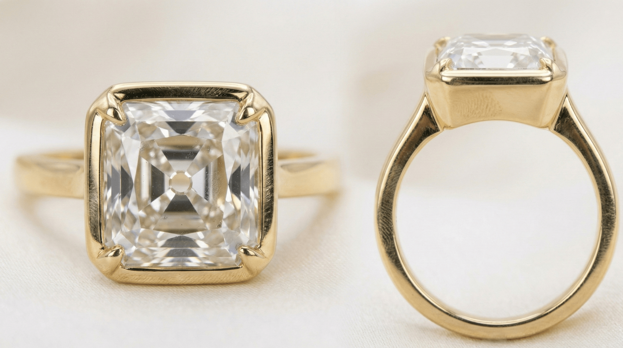 The Modern Heirloom: 4 - Carat OMC Bezel Ring - Jewelry by Cleo