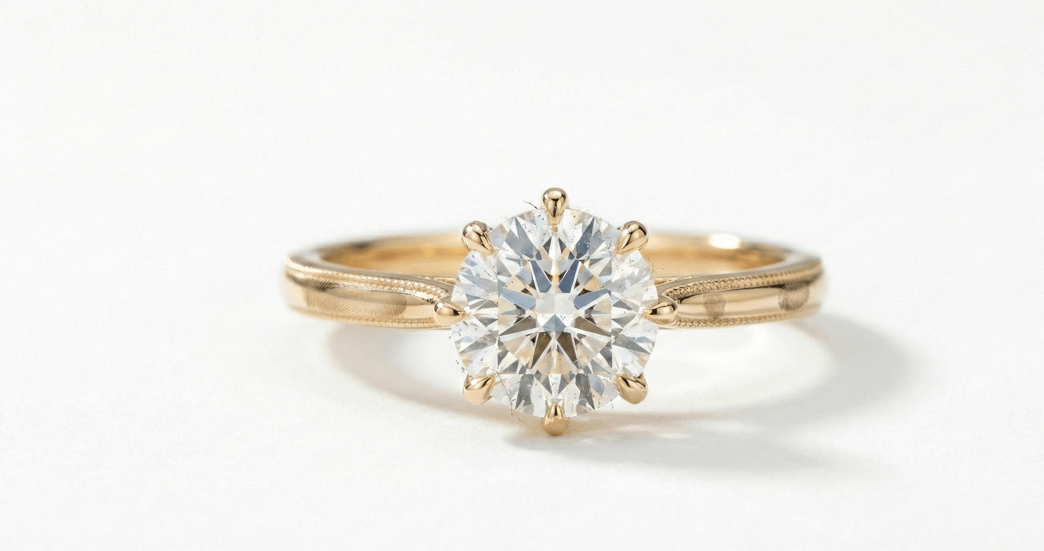 The Octavia Solitaire: 8 - Prong Milgrain Heirloom - Jewelry by Cleo