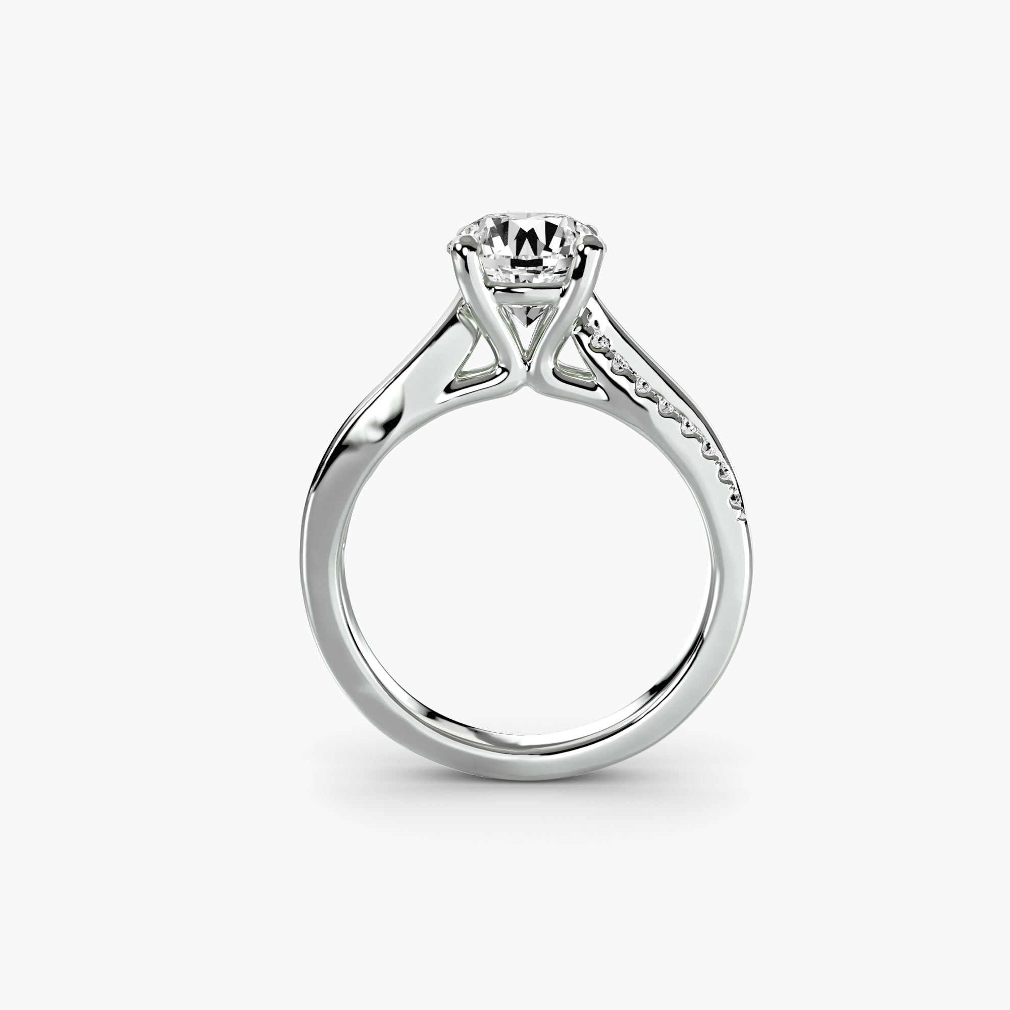 The Split Shank Pavé Solitaire - Jewelry by Cleo