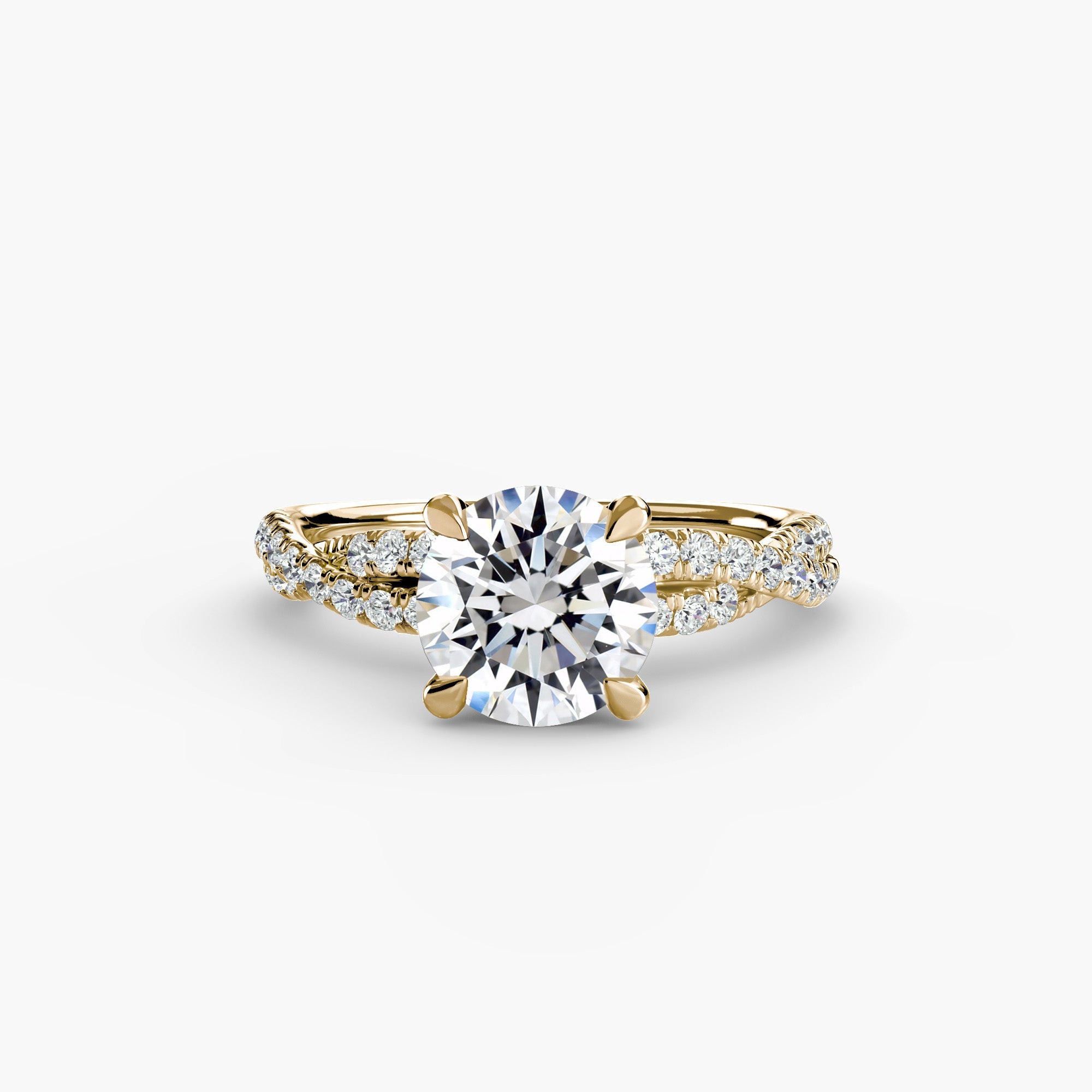 The Twisted Pavé Solitaire - Jewelry by Cleo