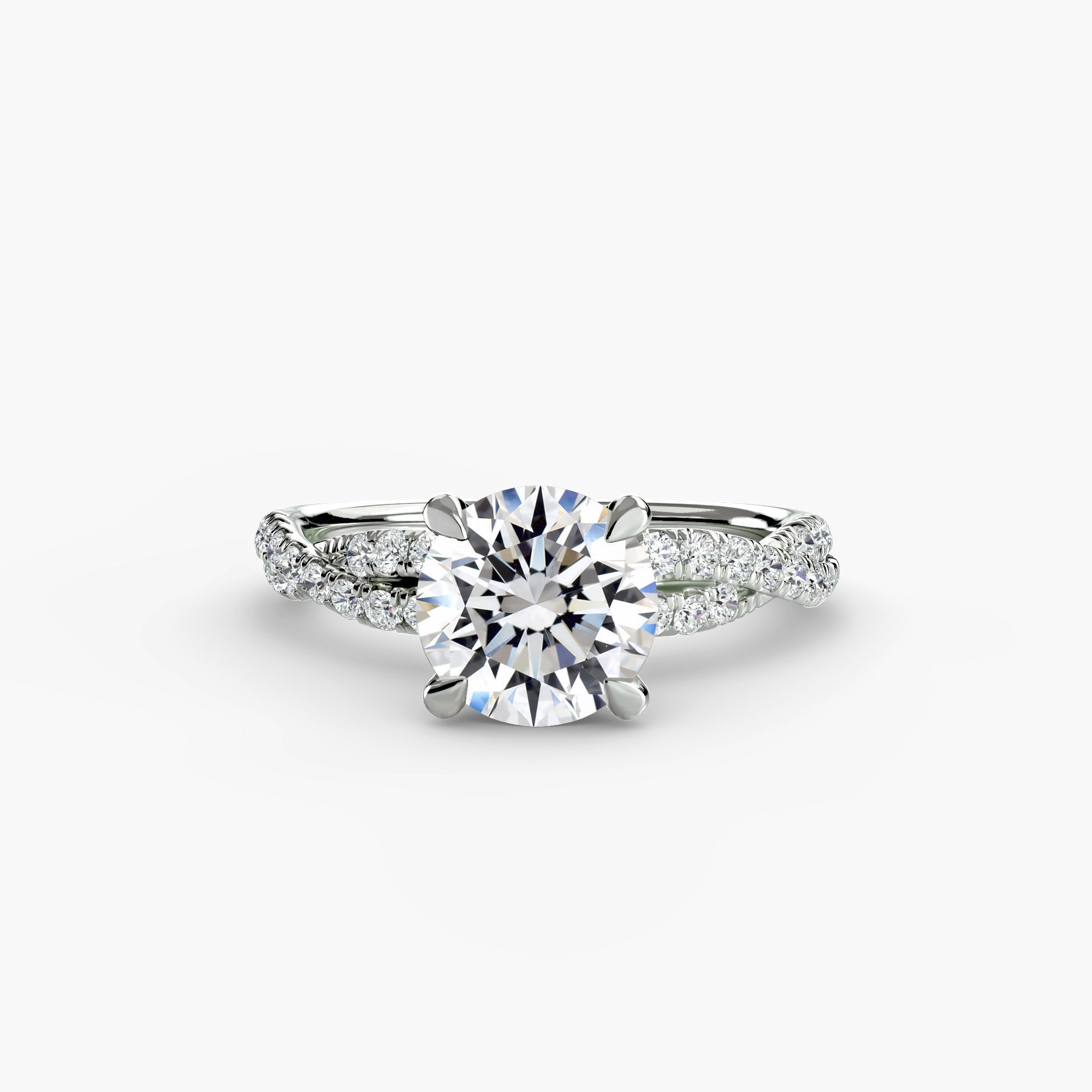 The Twisted Pavé Solitaire - Jewelry by Cleo