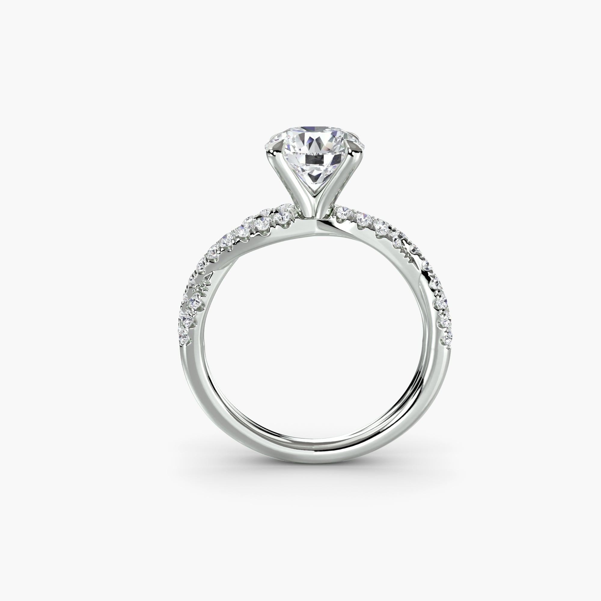 The Twisted Pavé Solitaire - Jewelry by Cleo