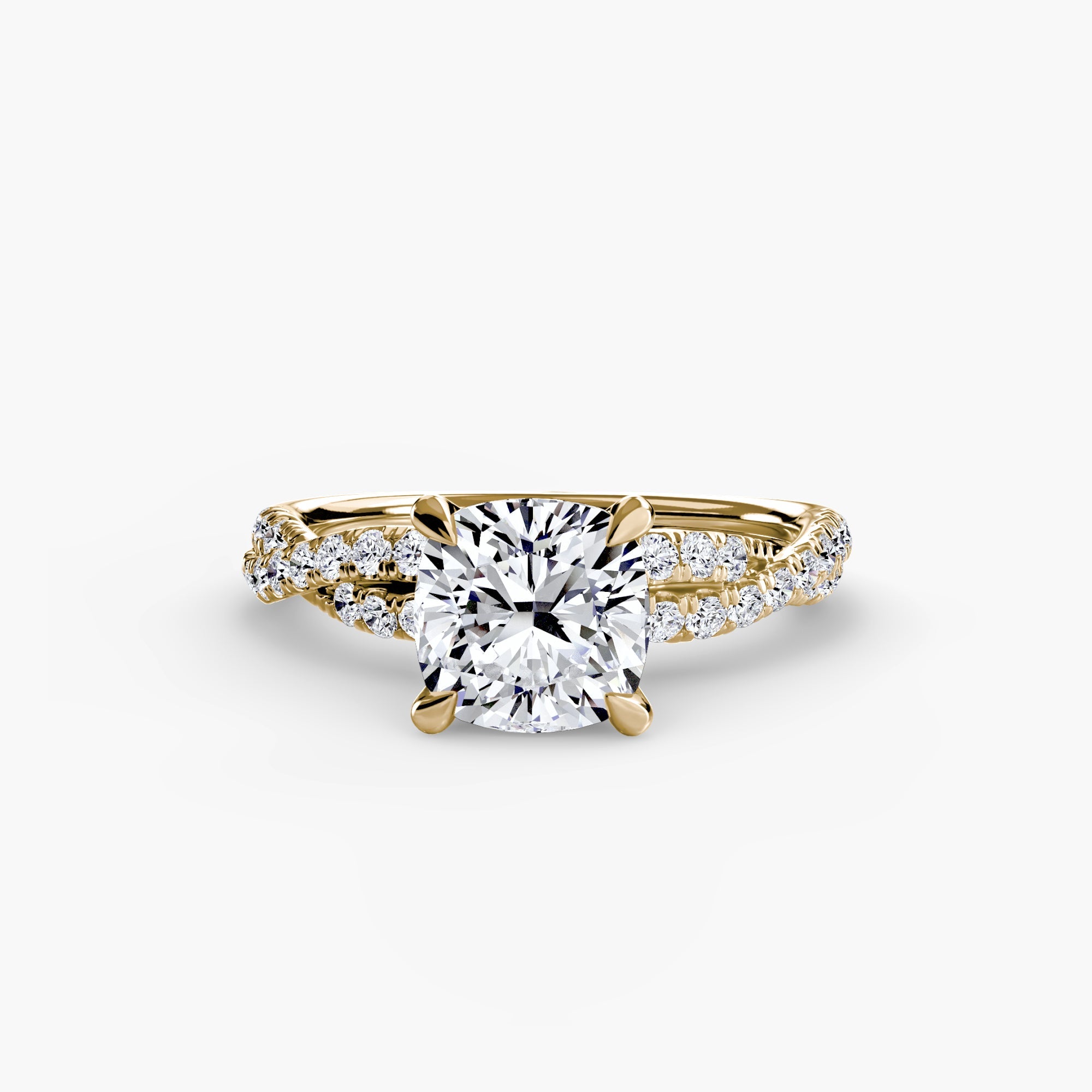 The Twisted Pavé Solitaire - Jewelry by Cleo