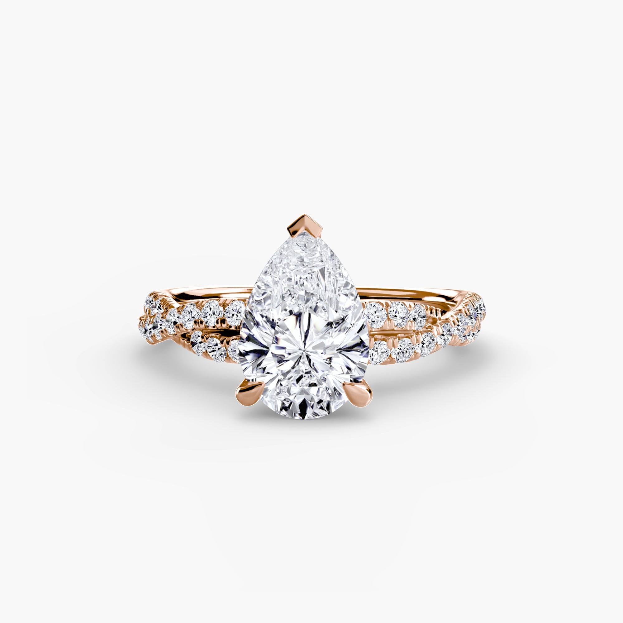 The Twisted Pavé Solitaire - Jewelry by Cleo