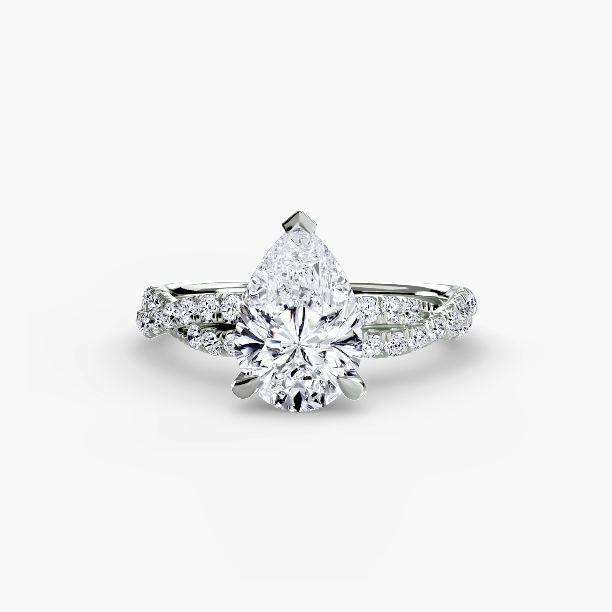 The Twisted Pavé Solitaire - Jewelry by Cleo