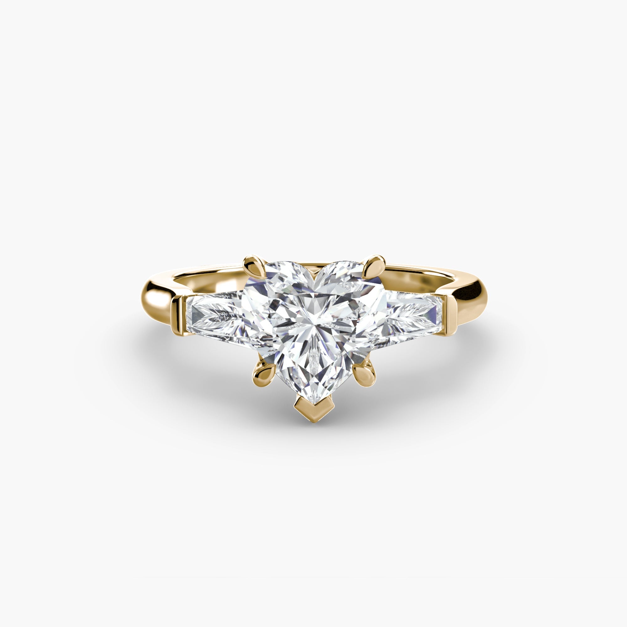 Three - Stone Ring (Baguette Side Stones) - Jewelry by Cleo
