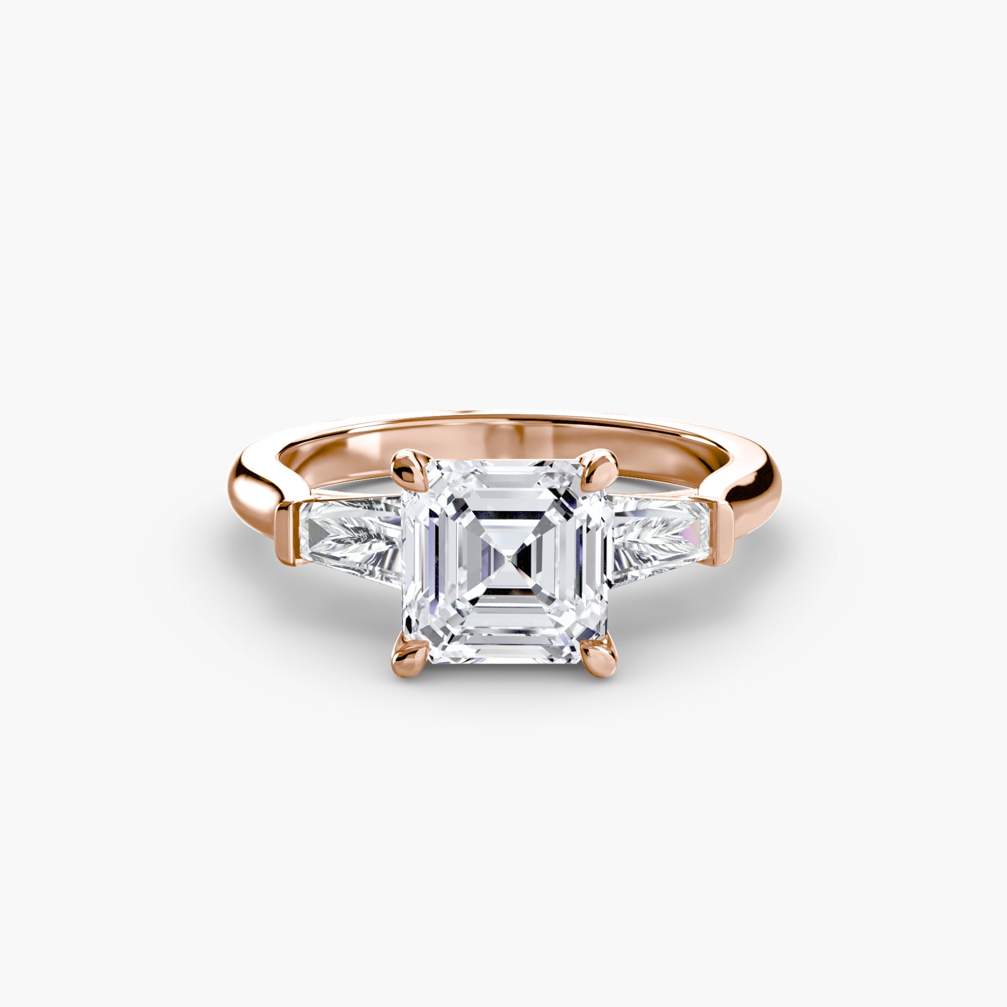Three - Stone Ring (Baguette Side Stones) - Jewelry by Cleo