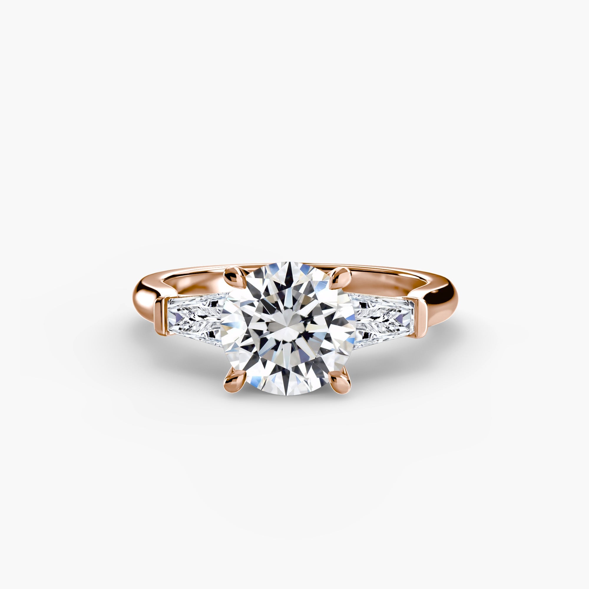 Three - Stone Ring (Baguette Side Stones) - Jewelry by Cleo