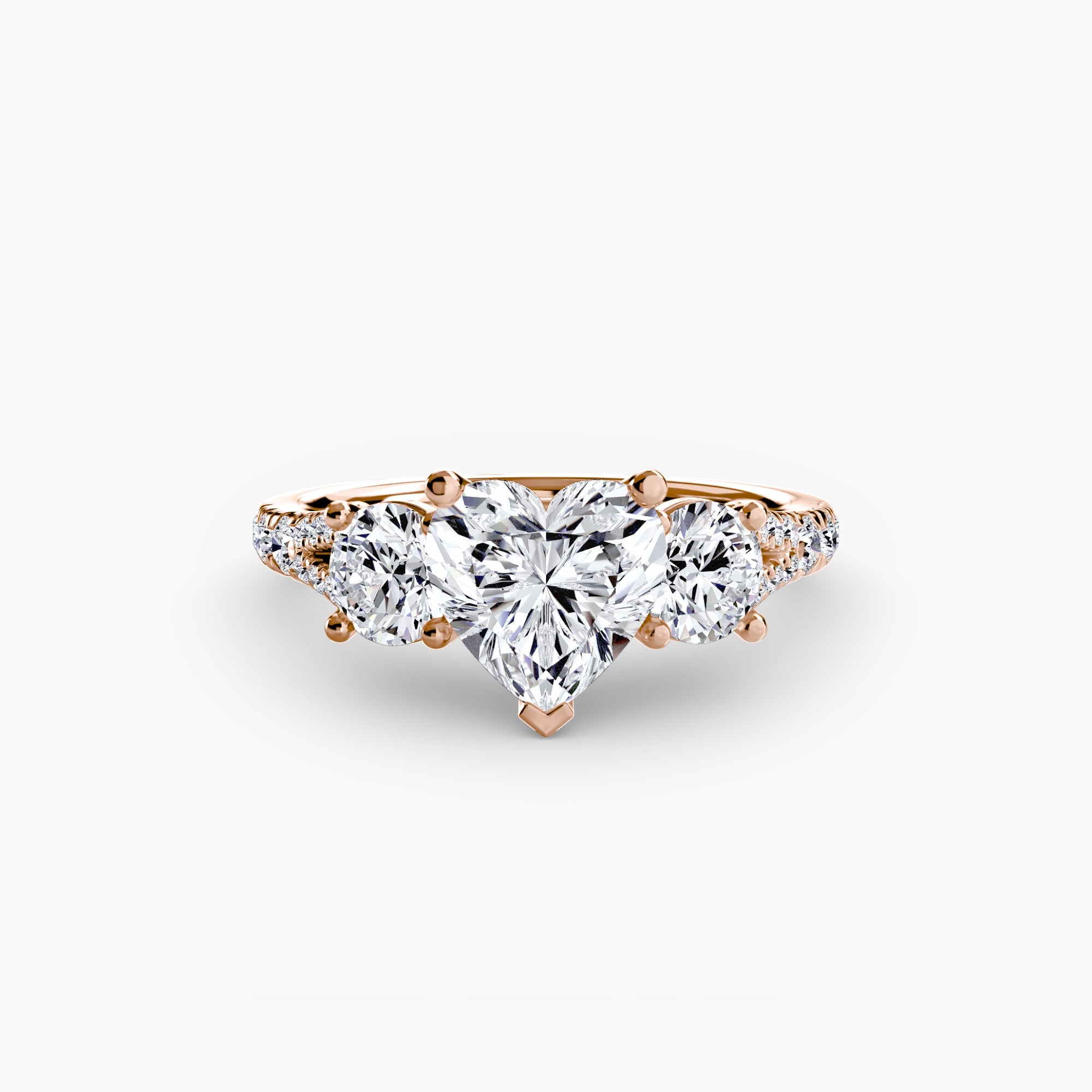 Three - Stone with Pavé Band 3 - Jewelry by Cleo
