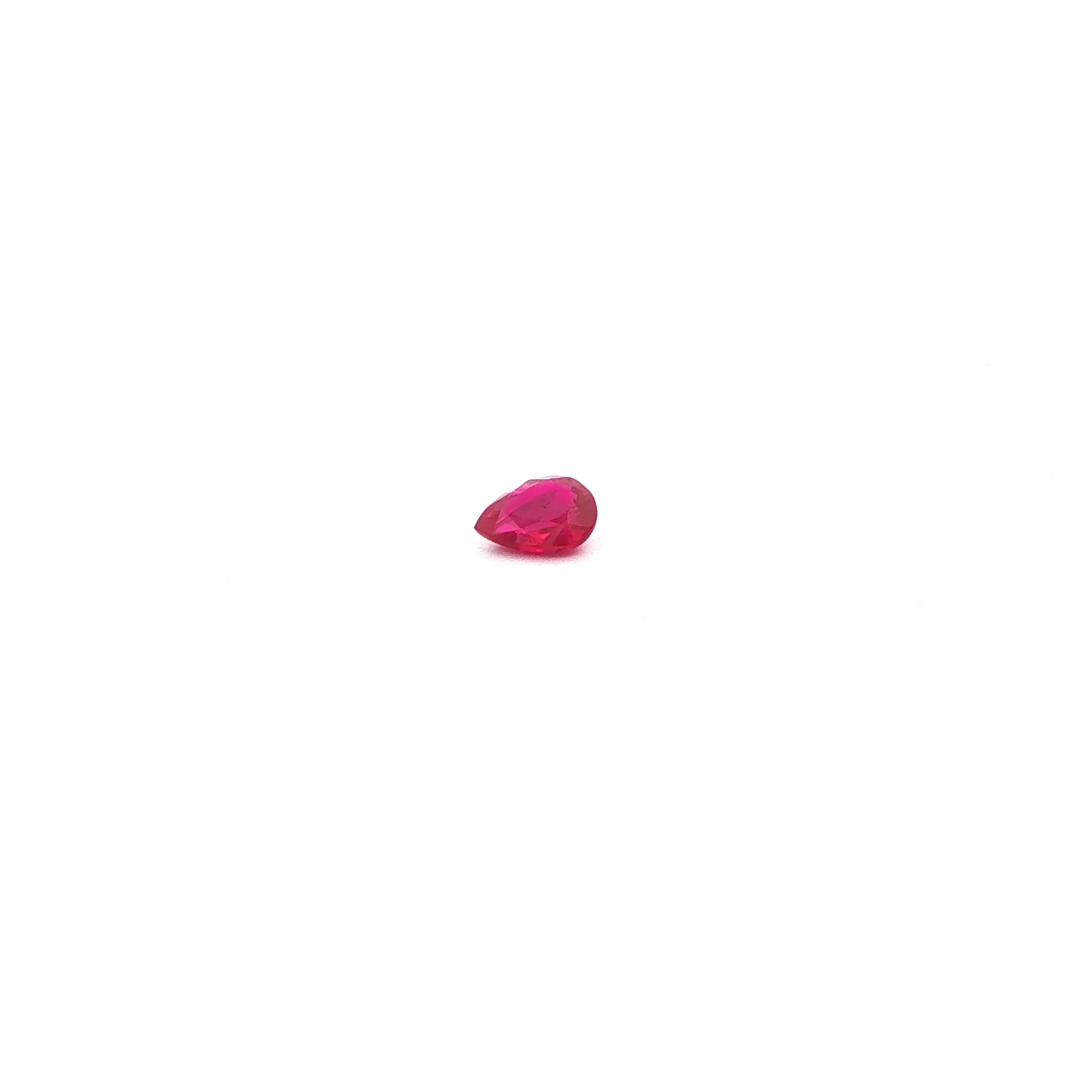 0.34ct Pear Natural Ruby (Colour Red, Clarity Slightly Included, Cut Faceted)