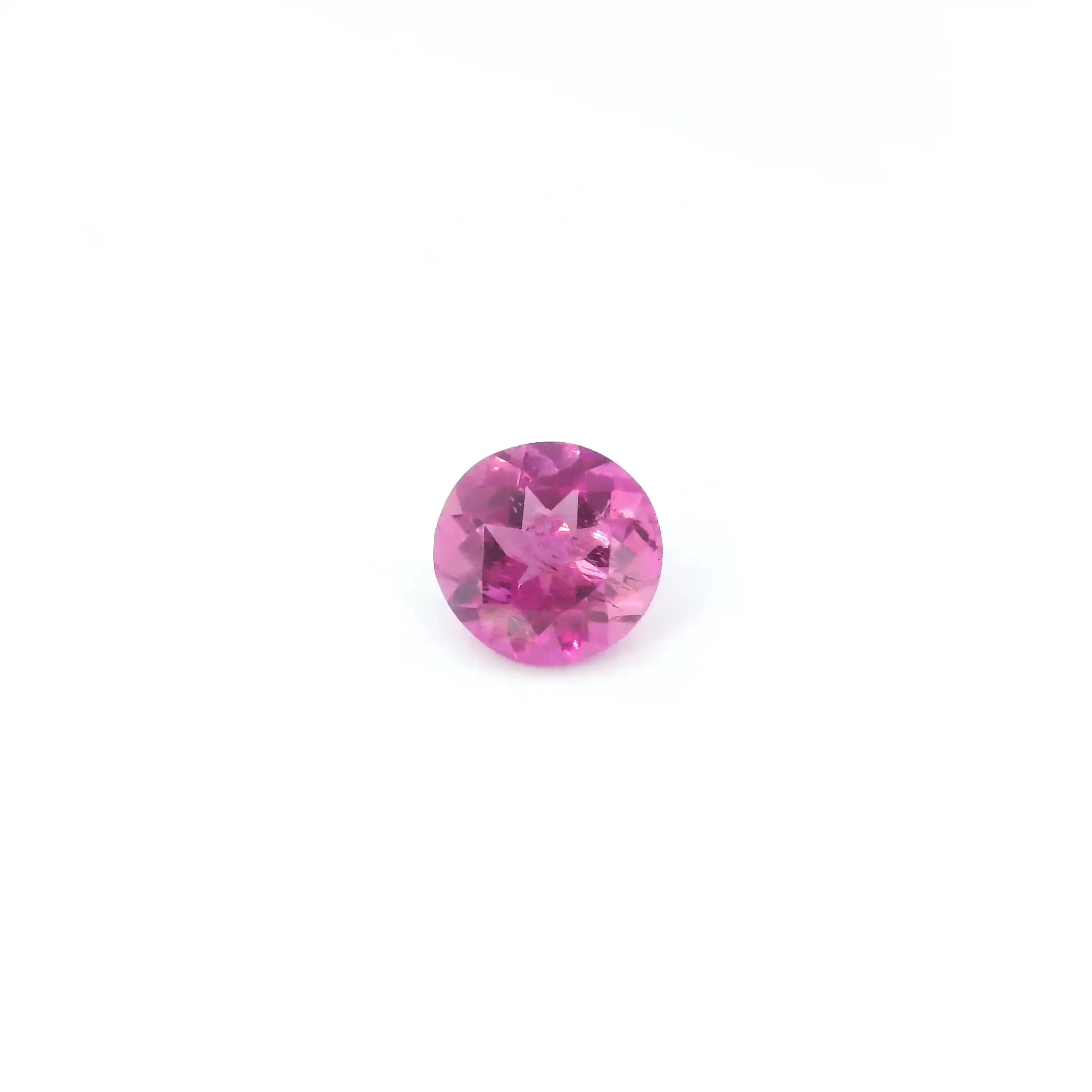 0.57ct Round Natural Tourmaline (Colour Pink, Clarity Slightly Included, Cut Faceted)