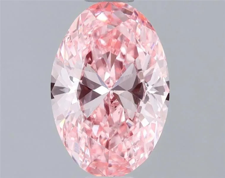 0.68ct Oval Lab Grown Diamond (Colour Fancy Vivid Pink, Clarity VS2, IGI Certified)