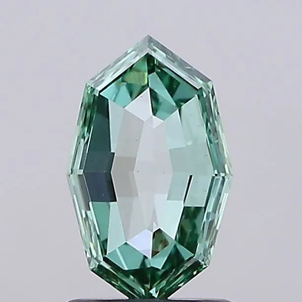 0.90ct Octagonal Lab Grown Diamond (Colour Fancy Vivid Green, Clarity VS1, IGI Certified)