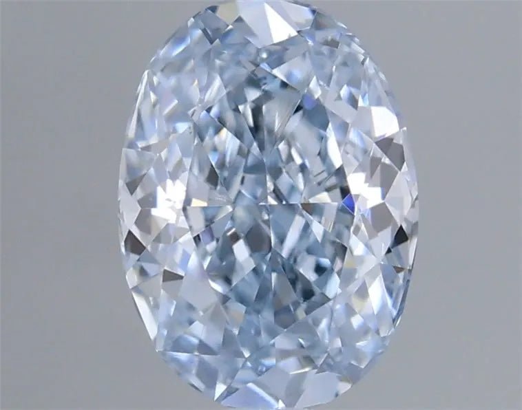 0.50ct Oval Lab Grown Diamond (Colour Fancy Blue, Clarity VS1, IGI Certified) - Jewelry by Cleo