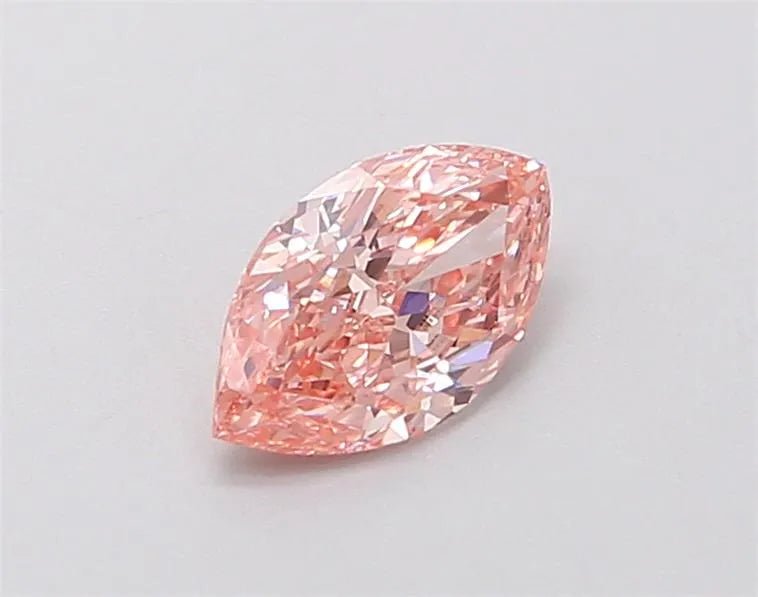 0.55ct Marquise Lab Grown Diamond (Colour Fancy Vivid Pink, Clarity VVS2, IGI Certified) - Jewelry by Cleo