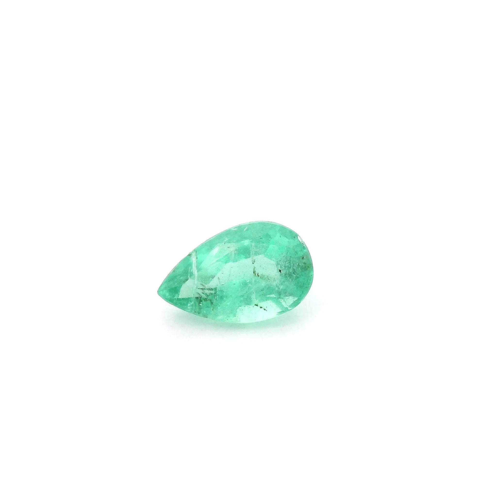 0.79ct Pear Natural Emerald (Colour Green, Clarity Slightly Included, Cut Faceted) - Jewelry by Cleo