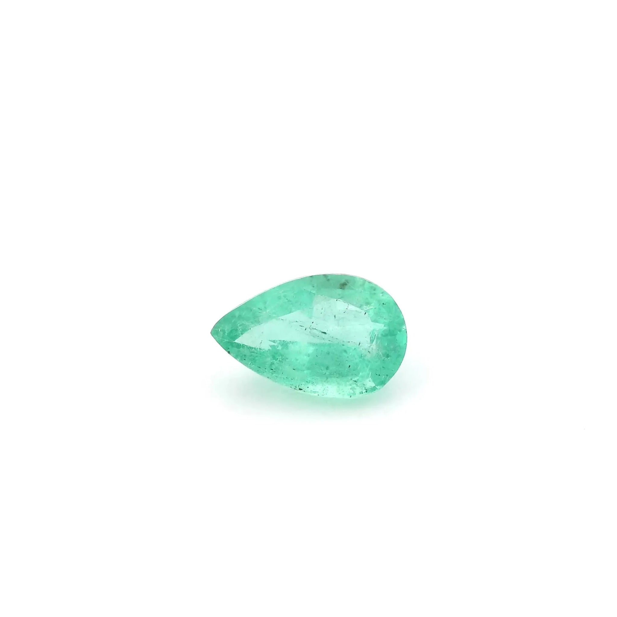 0.80ct Pear Natural Emerald (Colour Green, Clarity Slightly Included, Cut Faceted) - Jewelry by Cleo