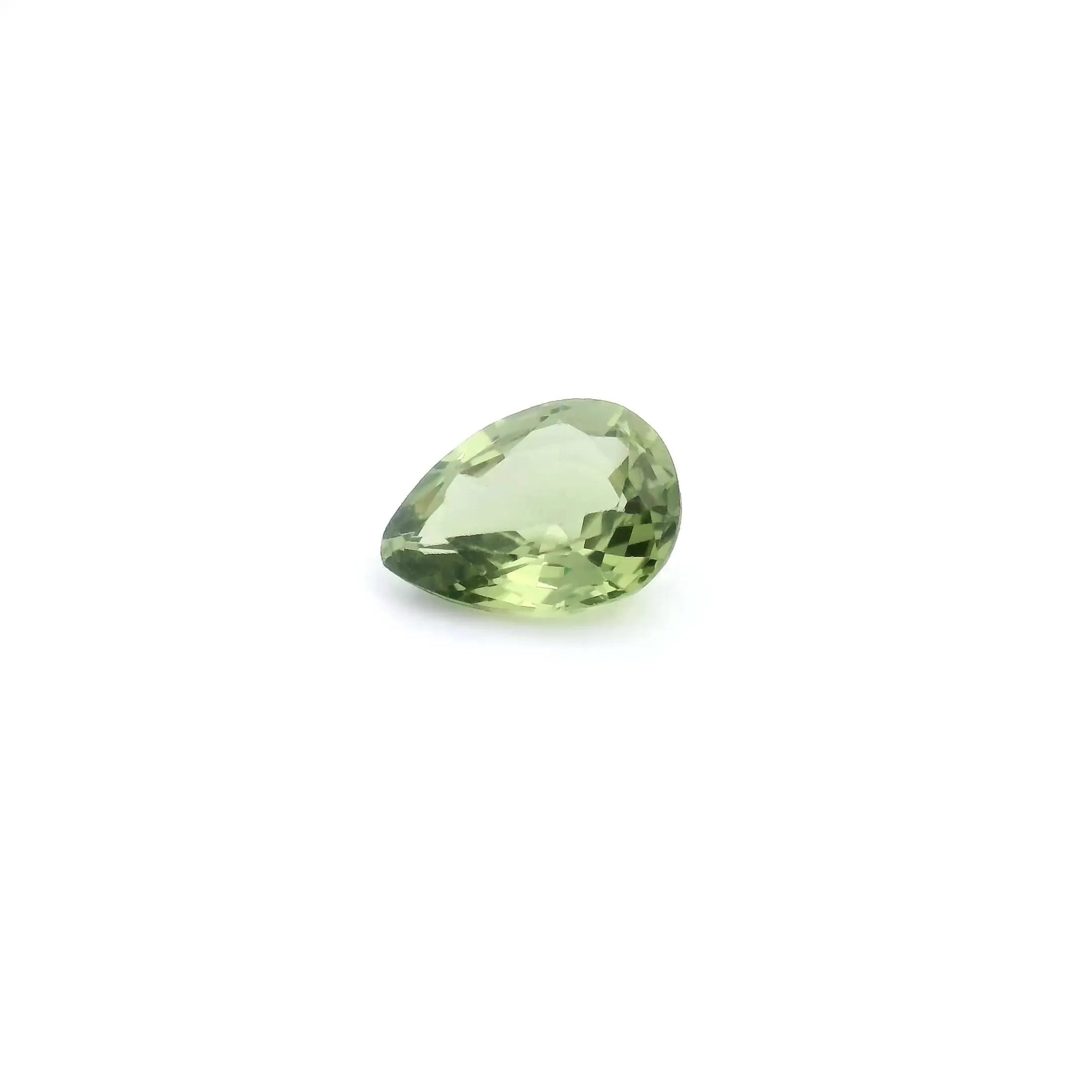 0.81ct Pear Natural Sapphire (Colour Green, Clarity Slightly Included, Cut Faceted) - Jewelry by Cleo
