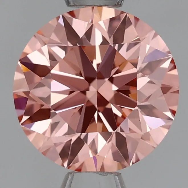 0.98ct Round Lab Grown Diamond (Colour Fancy Intense Pink, Clarity VVS1, Cut ID, IGI Certified) - Jewelry by Cleo