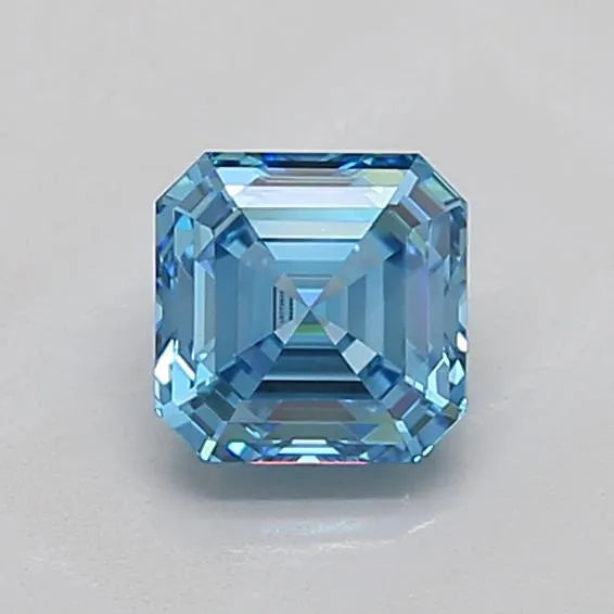1.00ct Asscher Lab Grown Diamond (Colour Fancy Vivid Blue, Clarity VVS2, IGI Certified)
