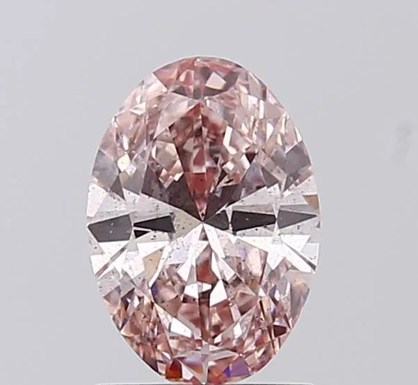 1.00ct Oval Lab Grown Diamond (Colour Fancy Intense Brownish Pink, Clarity SI2, IGI Certified)