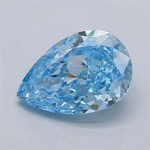 1.00ct Pear Lab Grown Diamond (Colour Fancy Vivid Blue, Clarity VVS2, IGI Certified)