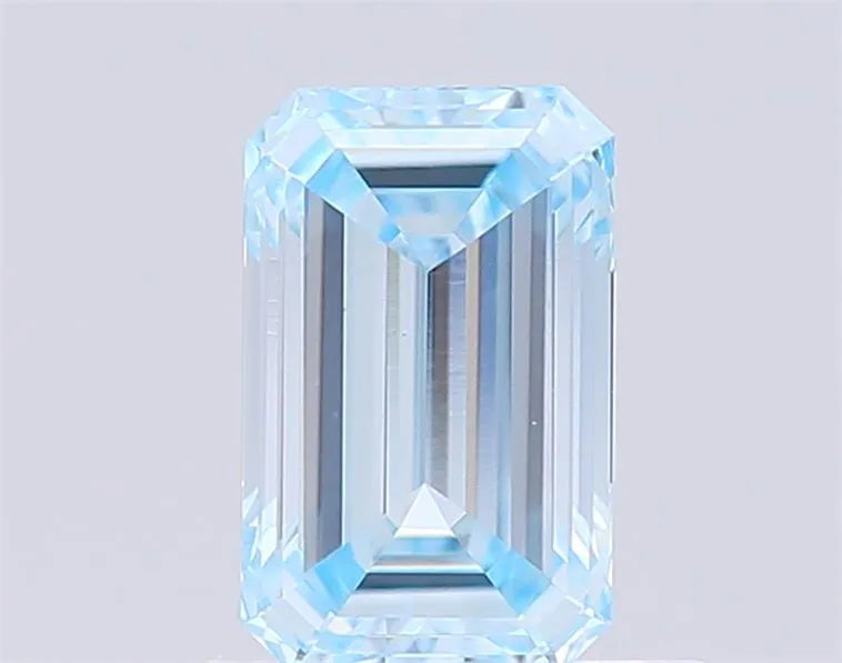 1.01ct Emerald Lab Grown Diamond (Colour Fancy Intense Blue, Clarity VVS2, IGI Certified)