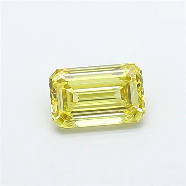 1.01ct Emerald Lab Grown Diamond (Colour Fancy Yellow, Clarity VS1, IGI Certified)
