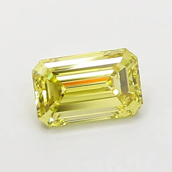 1.01ct Emerald Lab Grown Diamond (Colour Fancy Yellow, Clarity VVS2, IGI Certified)