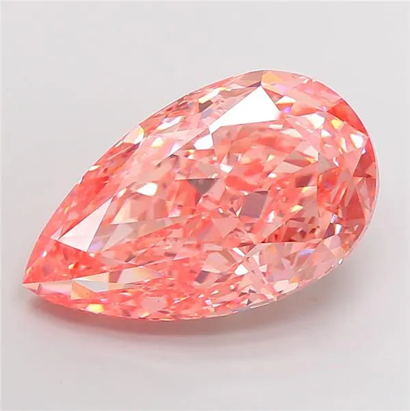 1.01ct Pear Lab Grown Diamond (Colour Fancy Intense Pink, Clarity VS2, IGI Certified)