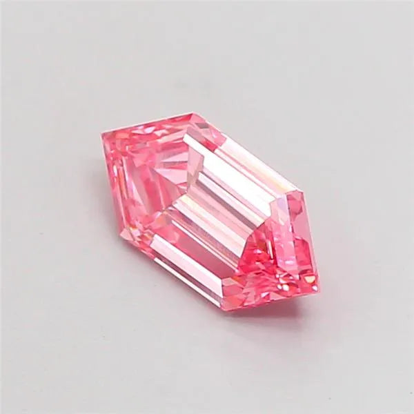 1.02ct Hexagonal Lab Grown Diamond (Colour Fancy Vivid Pink, Clarity VS1, IGI Certified)